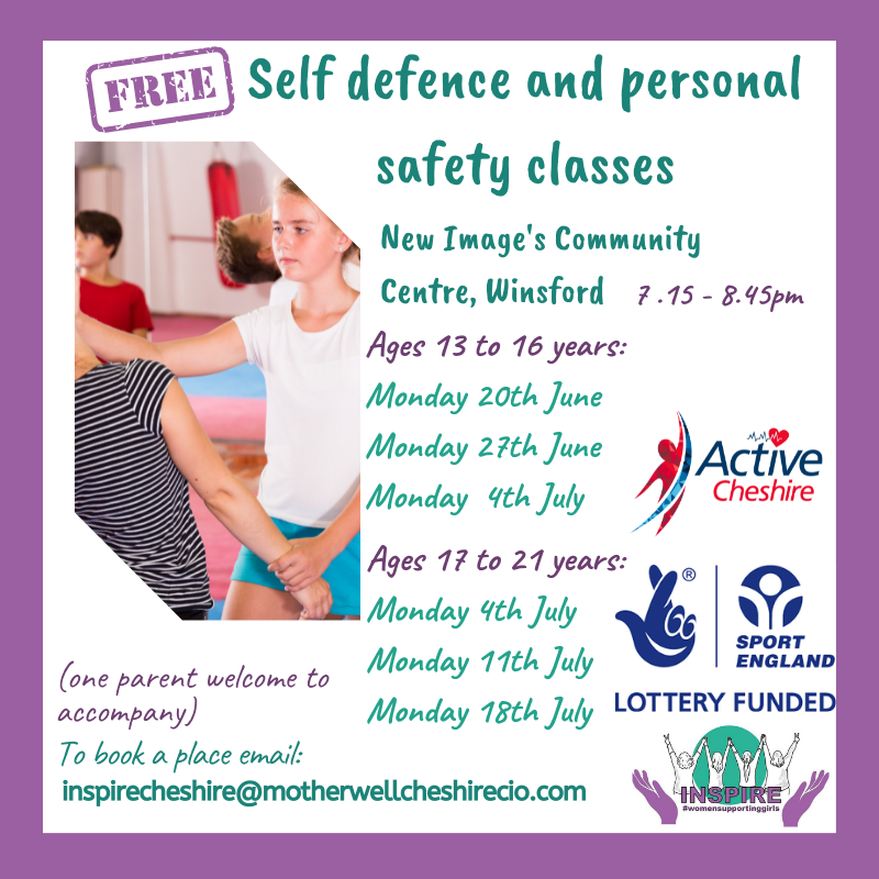 List of dates for Winsford self defence sessions